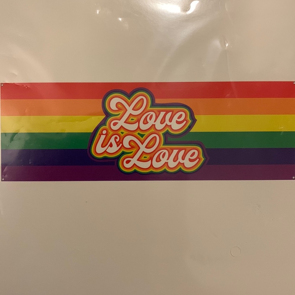 Pride banner - love is love - NWT - Picture 1 of 5